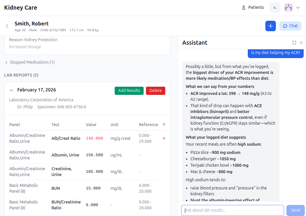 AI health assistant with full patient context