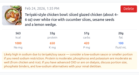 Meal scanning and nutrition analysis
