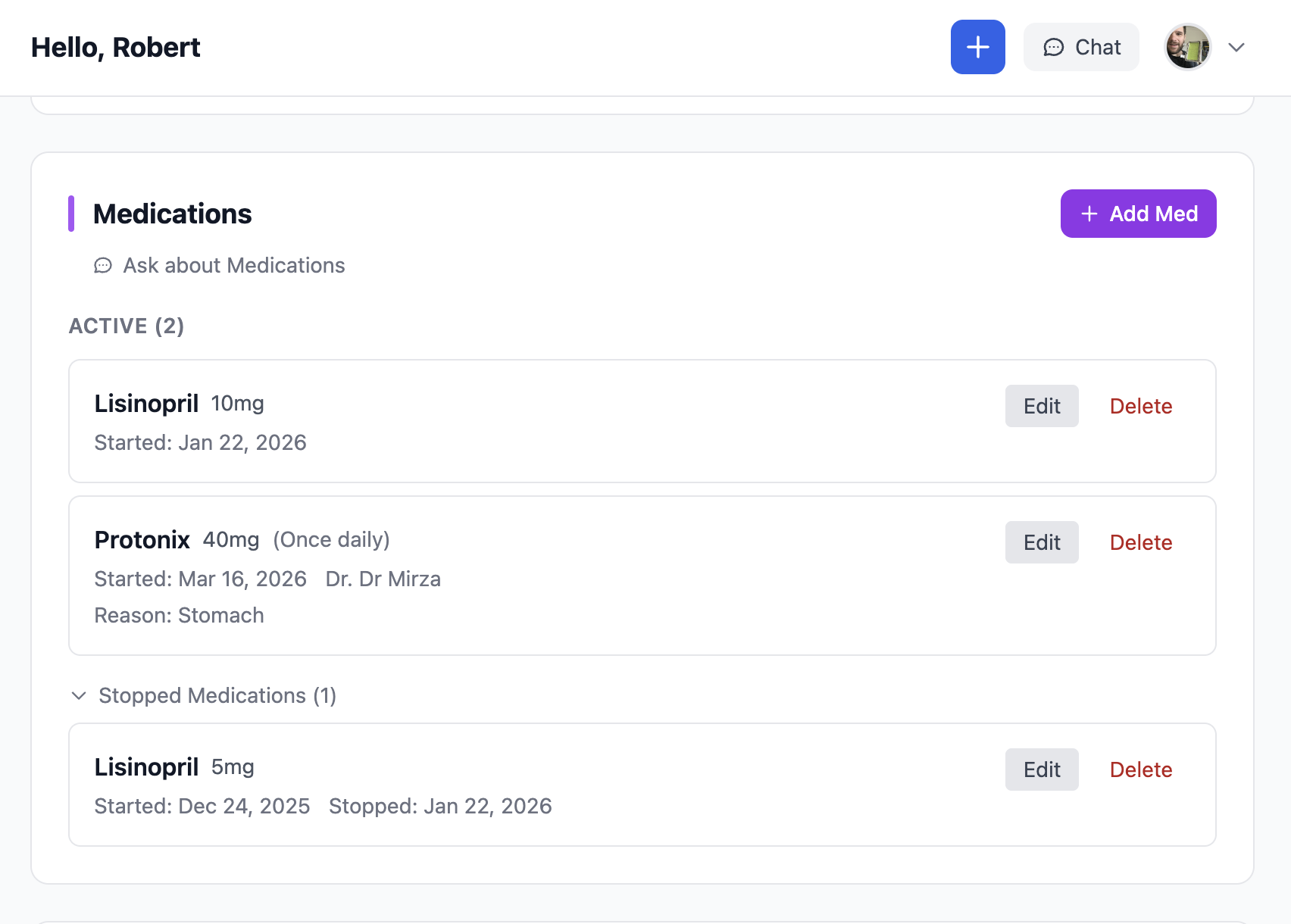 Medication Tracking and Management